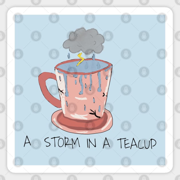 A Storm in a Teacup Sticker by Geometrico22